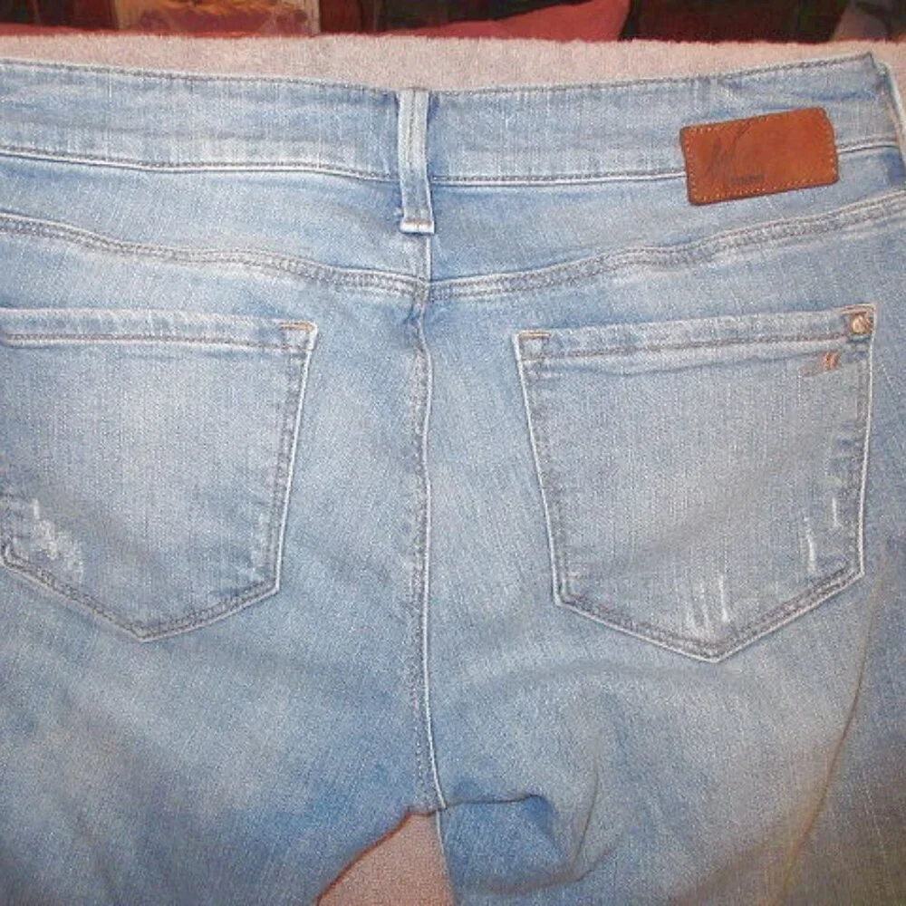 Mavi Jean Shorts Womens Size 29 Stretch Denim Bermuda Karly Distressed Grunge